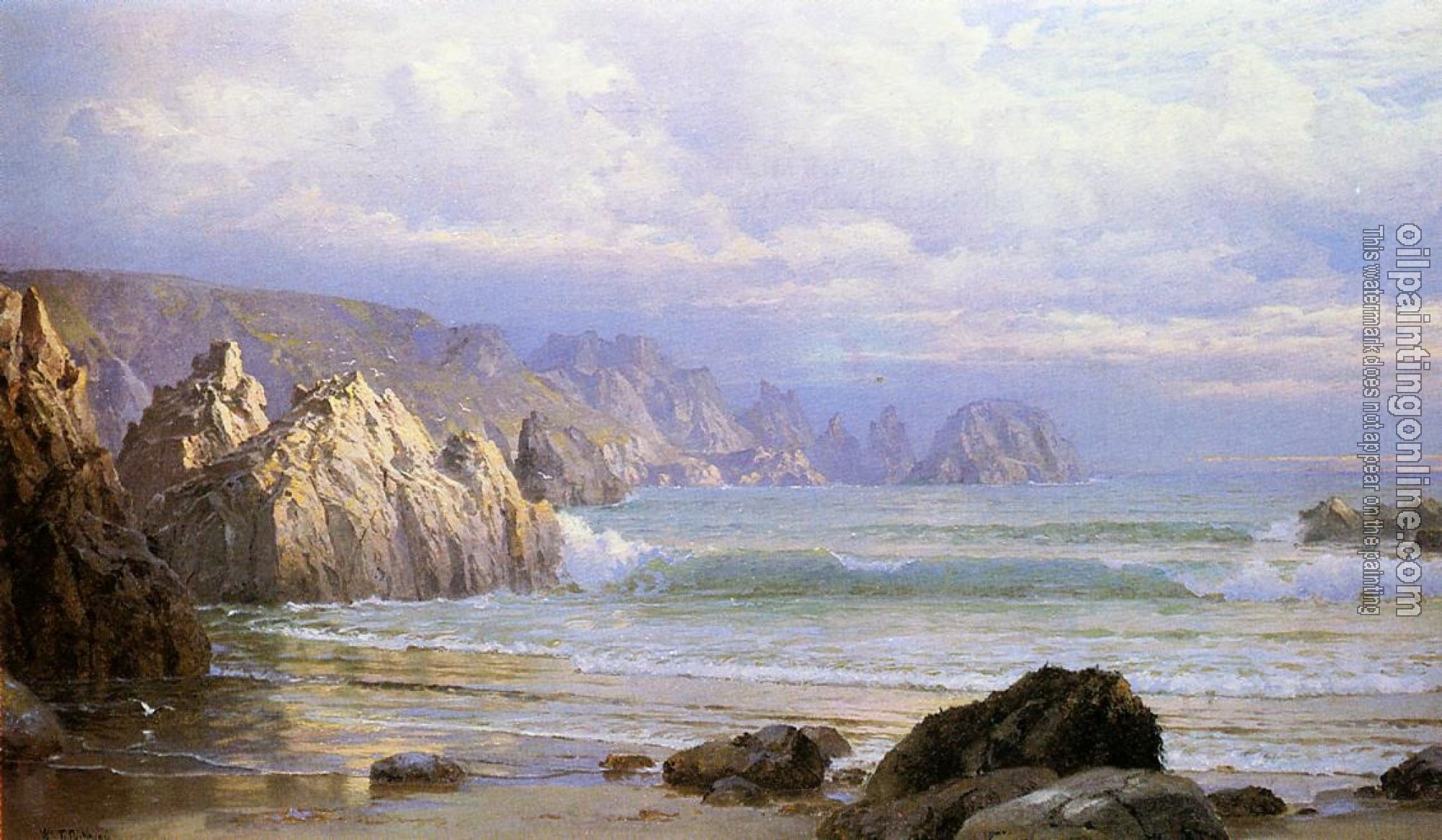 Richards, William Trost - Seascape, Along the Cliffs